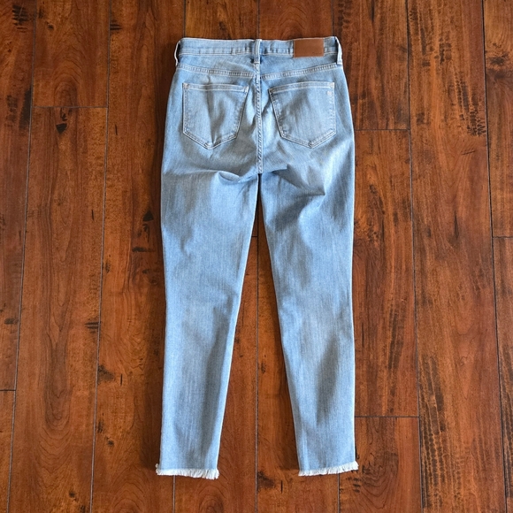 Madewell Jeans Women's Blue Denim 9" High-Rise Skinny Crop With Raw Hem Size 25 - Picture 5 of 16